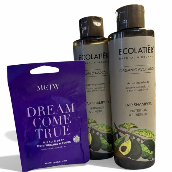 Organic Avocado Hair Shampoo - (2) Ecolatier & MCJW Miracle Mask