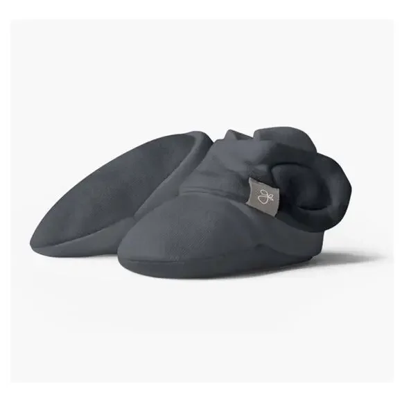 Goumi Baby Booties Size 0-3 Months Stay On Boot Organic Bamboo Midnight‎ Black