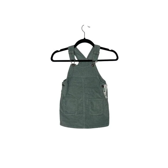 OshKosh Bgosh Corduroy Overall Dress -‎ Kids Size 3T - Sage Green