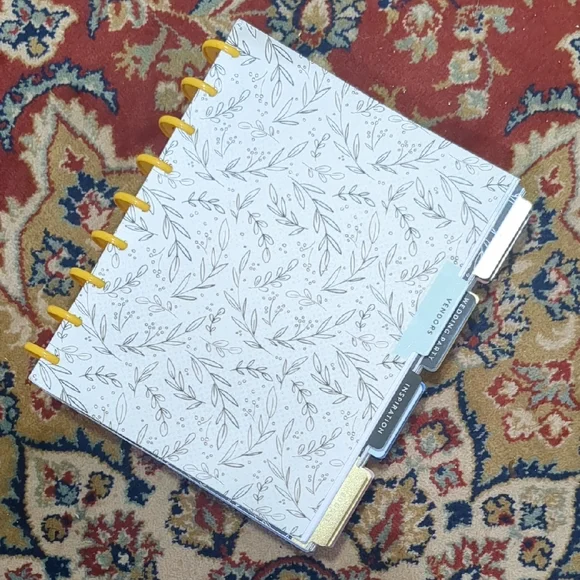 Happy Planner Wedding Planner Patterned Notebook with Dividers