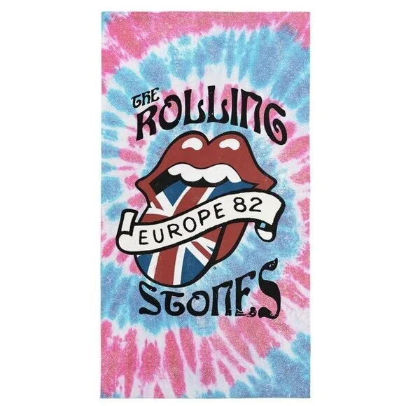 New Beach Rolling Stones Bath Pool Gift Towel Band European Tour NIP Lips Logo