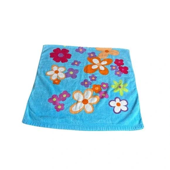 80s-90s Flower Power Summer Whimsy Beach Pool Towel 56