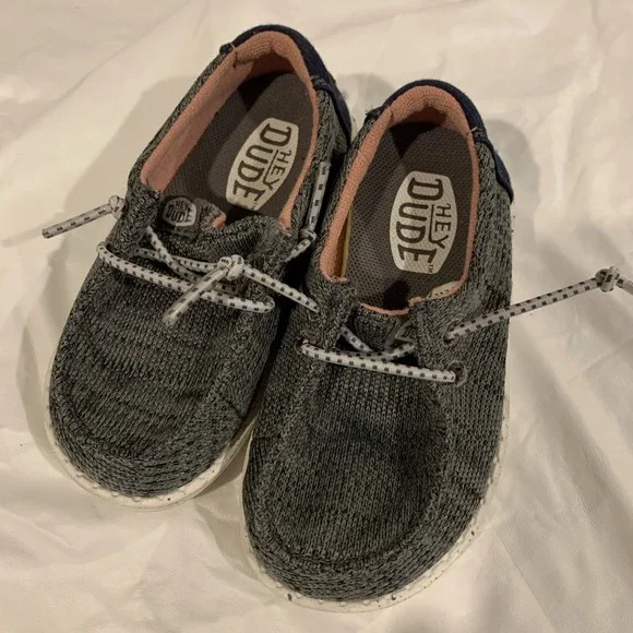 Hey Dude Sport mesh Wendy Toddler Slip On Loafers Shoes Slippers‎ Gray 5