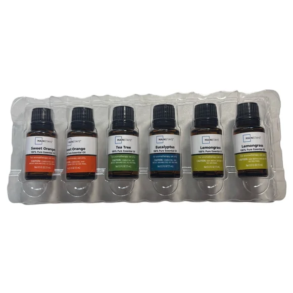 Set of 6 Bottles 100% Pure Essential Oils