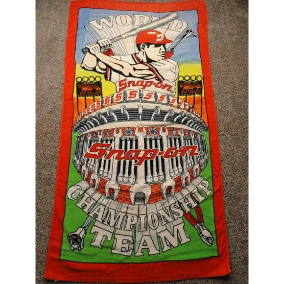 Snap On Tools Collectable Beach Towel -Championship Team 1990 70th, 1 Owner
