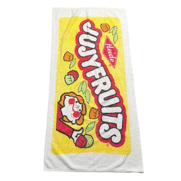 Vintage Jujyfruits Beach‎ Towel Advertising RA Briggs Made USA 27x56