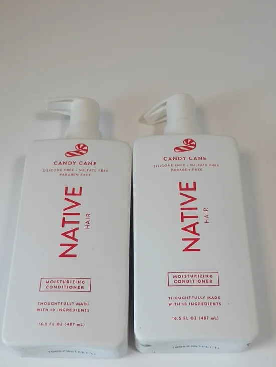 Native Candy Cane Conditioner Duo 16.5oz Moisturizing Sulfate Free