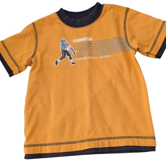 Vintage OshKosh B'gosh‎ Youth Baseball League Ringer Tee 4T