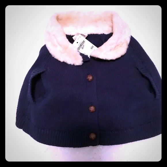 Oshkosh Sweater Cape- 6 M