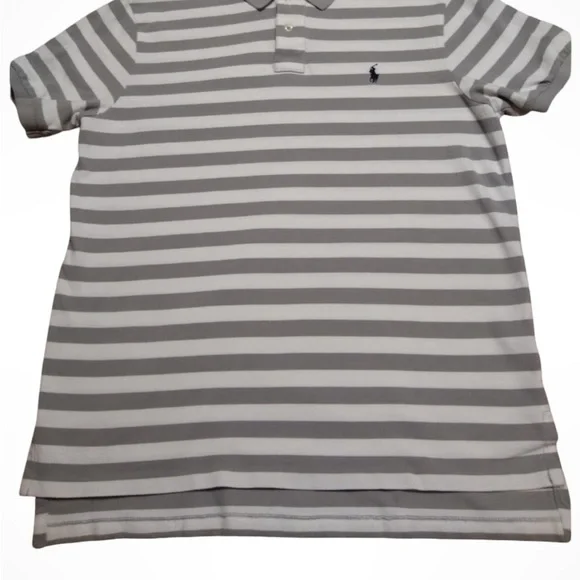 Ralph Lauren Gray Striped Polo Shirt men’s‎ size medium