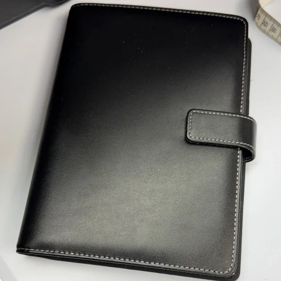 Black Leather Planner