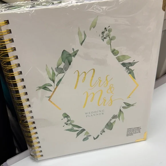 Mrs & Mrs Wedding Planner with Gold Accents