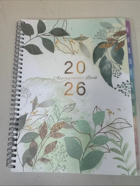 2026 Appointment Book - Green Botanical Cover 2026 appointment planner A4 new