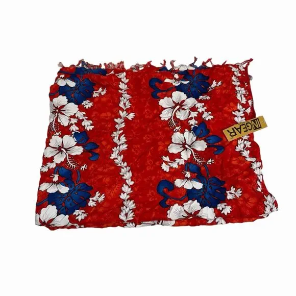 NEW NWT INGEAR Hawaiiian Towel Beach Lightweight Tasseled Floral Cover Thin