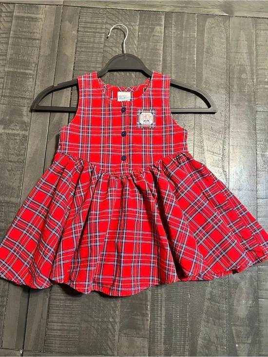 OshKosh B'gosh Red Navy Plaid Dress
