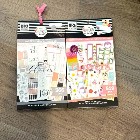 Sophisticated Florals & Pressed Florals Sticker Books by the Happy Planner