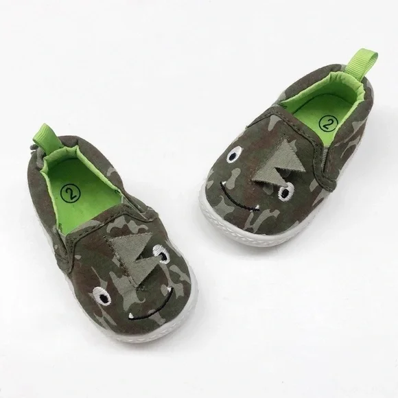 Wonder Nation baby boys camouflage dinosaur shoes