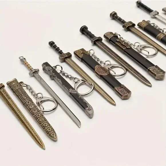 Sword Keychain with Sheath Mini Sword Random Metal #2 NWT