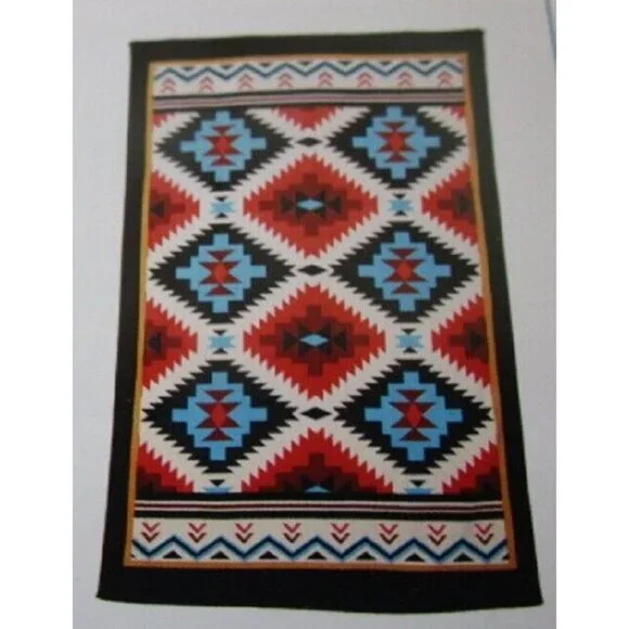 New Red Black Oversized Southwest Bath Beach Pool Gift Towel Diamonds Aztec NIP