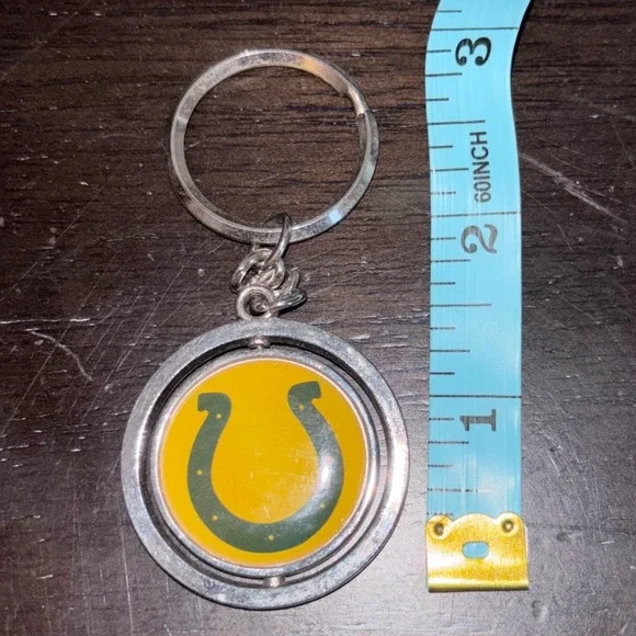 Indianapolis‎ Colts NFL Spinner Keychain Silver Tone Rotating Horseshoe Logo NFL