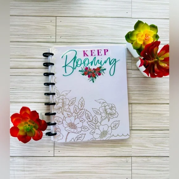 Happy Planner classic size weekly layout floral holographic