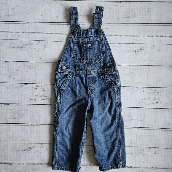 OshKosh B'Gosh Denim Overalls Size‎ 18 Months