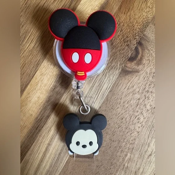 Disney Mickey Mouse Retractable Badge Clip ID Holder