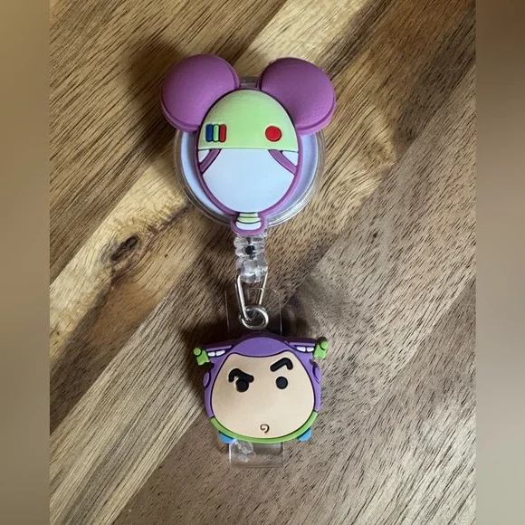 Disney Toy Story Buzz Lightyear Retractable Badge Clip ID Holder