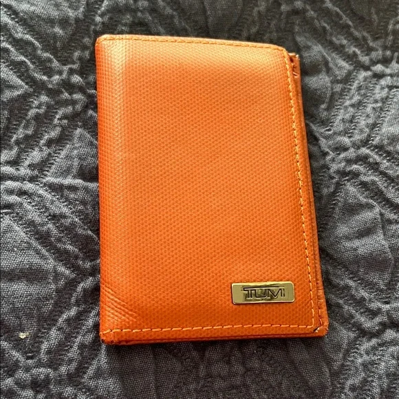Tumi Vibrant Orange Card Holder