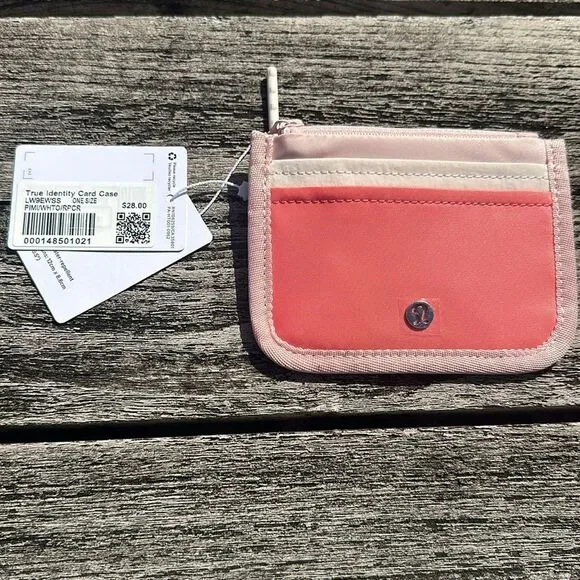 Lululemon True Identity Card Case Pink Mist/White Opal/Raspberry Cream NWT