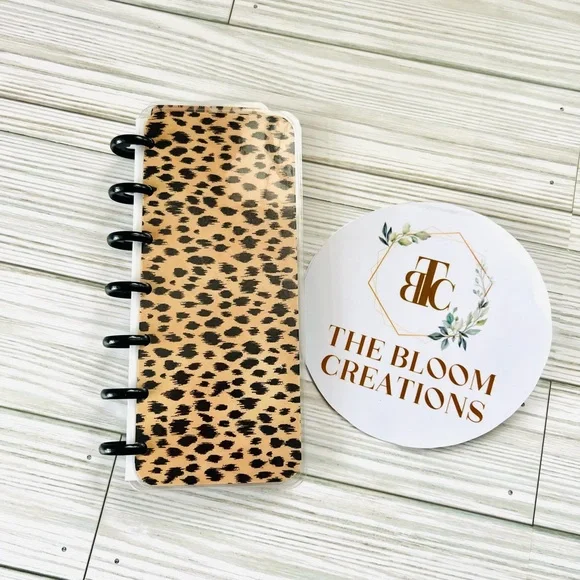 Happy planner daily notes Skinny mini size Fierce woman leopard cheetah