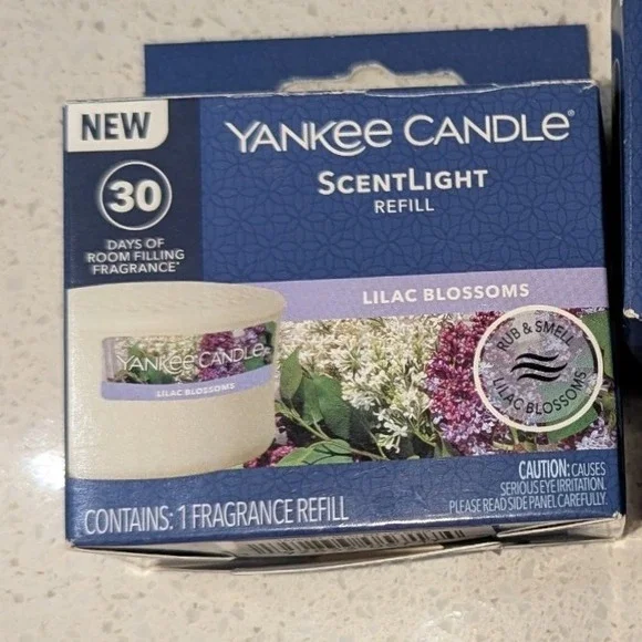Yankee Candle ScentLight Refill 4 Pack Lilac Blossoms Floral 30 Day Scent