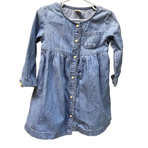 OshKosh B'gosh Blue Denim Dress 24M Button-Up (3 for $12 item)