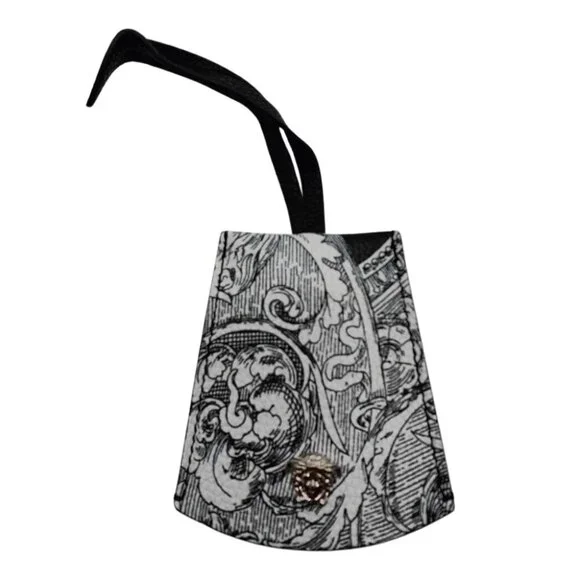 Versace Medusa Black Silver Gold Medusa Luggage Tag Name ID Address Bag Key
