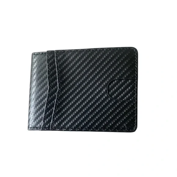 NWT Black Carbon Fiber Wallet i91