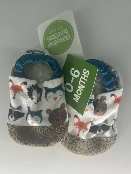 SCOOTER BOOTIES NWT BABY ANIMAL BABY BOOTIES FOX OWL RACOON 0 to 6 months