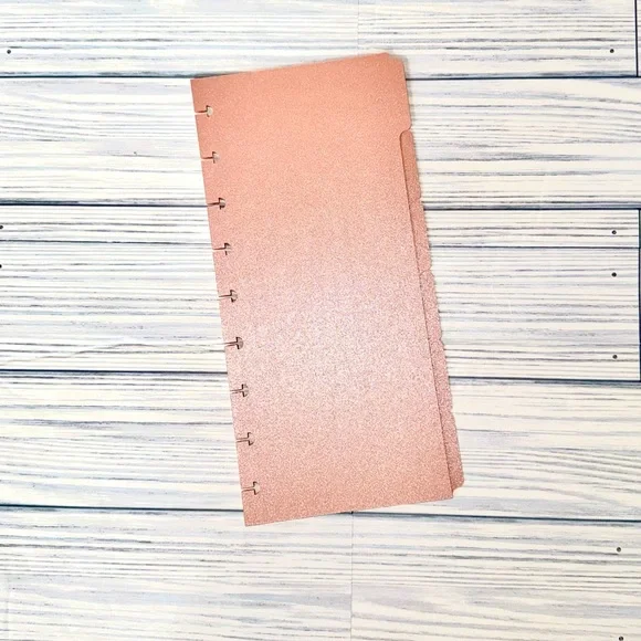 Happy planner Skinny classic size 12 tab dividers rose gold color