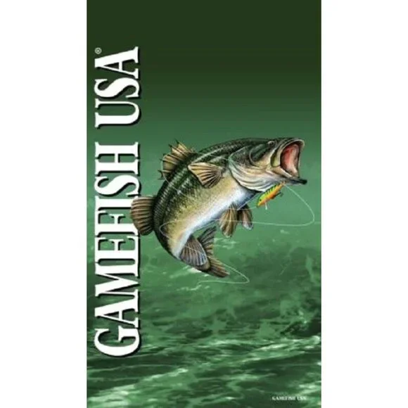 New Large Mouth Bass Fishing Bath Beach Pool Gift Towel Lake Fish Fisherman USA