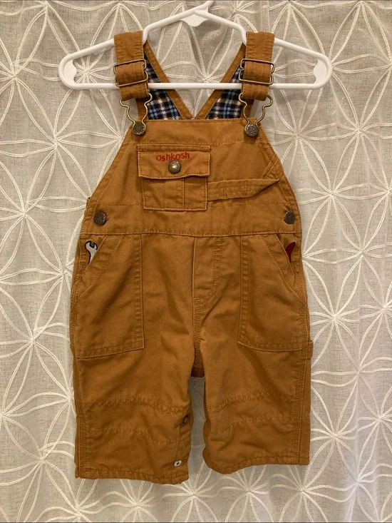OshKosh B'gosh Caramel Brown Kids Utility Overalls