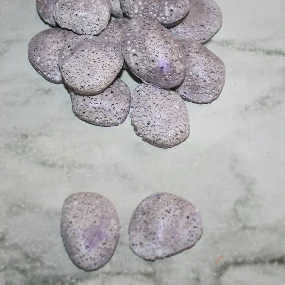 HAND CRAFTED 2 Lavender Aroma Stones Aromatherapy Essential Oil Diffuser Pair