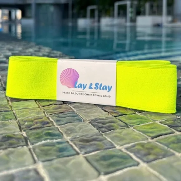 Lay & Stay Lime Lounge Chair Towel Band
