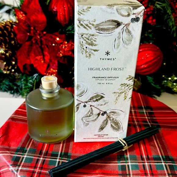 Thymes Petite Highland Frost Diffuser - Home Fragrance Diffuser Set Includes