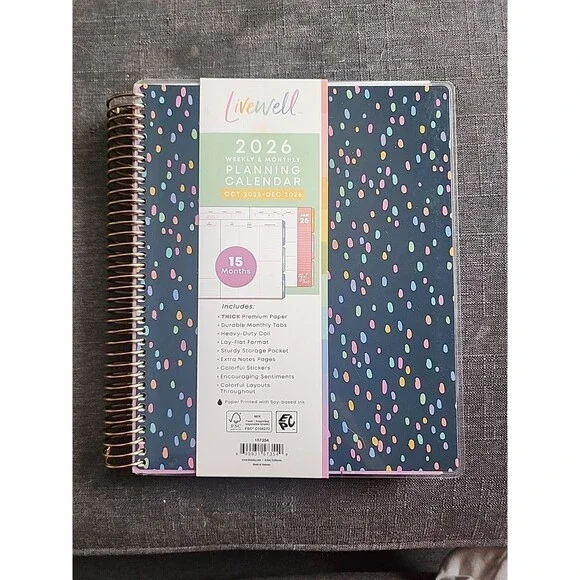 LiveWell Weekly/Monthly Planner Medium 2026 7x9