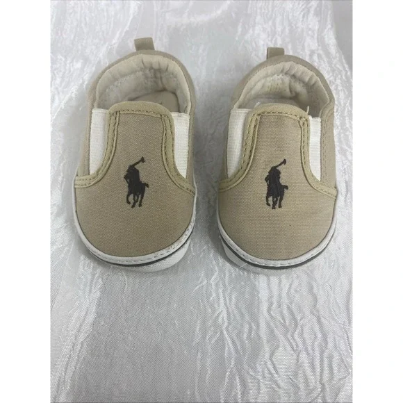 Ralph Lauren Polo Baby slip on shoe in color tan size 3