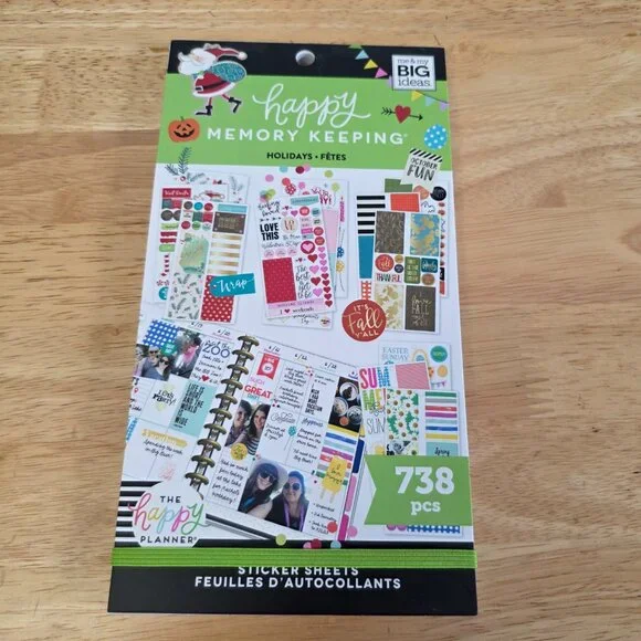 NWT The Happy Planner - Memory Keeping, Holidays Sticker Set