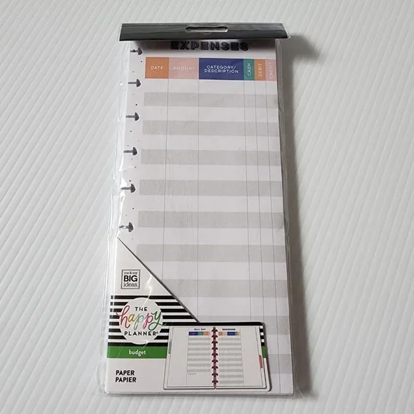 NWT Happy Planner Budget Expense Sheets