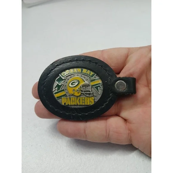 Green Bay Packers Football NFL‎ Leather Key Chain Keychain Siskiyou Ashland