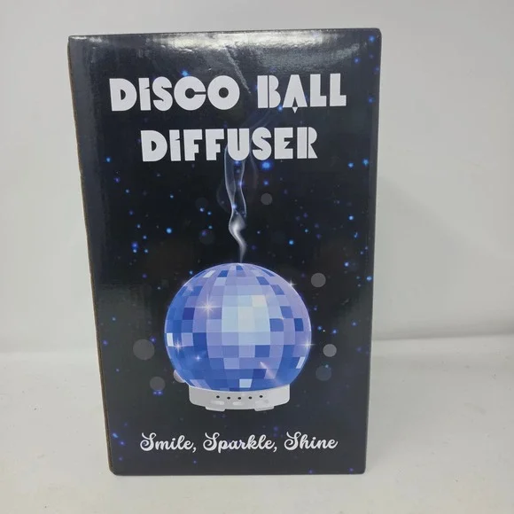 Scandicnordica Disco Ball Diffuser Rotating Essential Oil Aromatherapy Silver