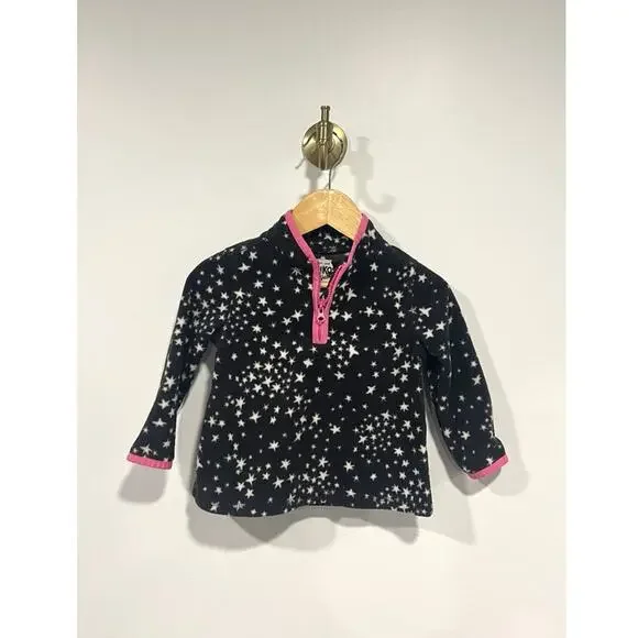 Oshkosh Black & Pink Star Fleece Pullover