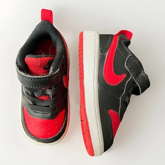 Nike Court Borough Low Recraft TD Toddler Shoes Size 5C Red Black‎ BQ5453-007